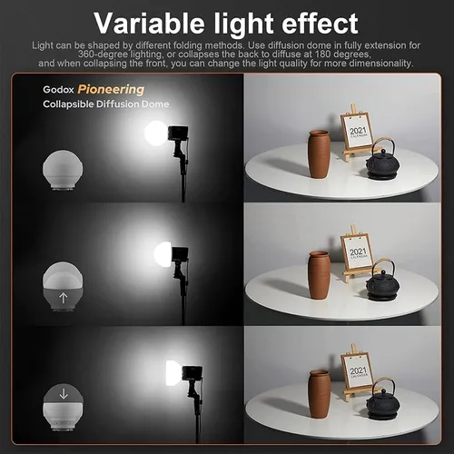 Godox Ml-cd15 - Kit De Difusor De Cúpula Para Luz De Flash.