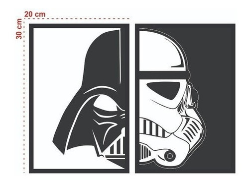 Kit Star Wars 2 Quadros 50x40cm Lançamento Swc