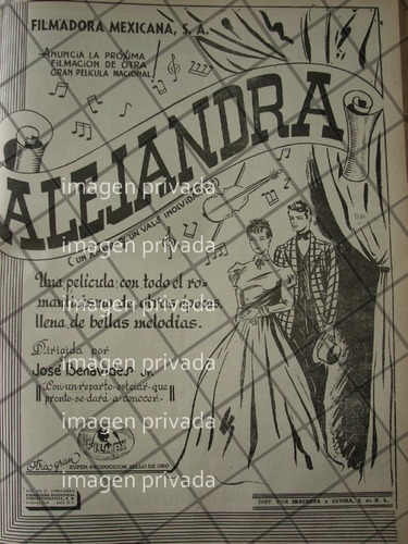 Cartel Retro Inicia Filmacion De Pelicula Alejandra 1941