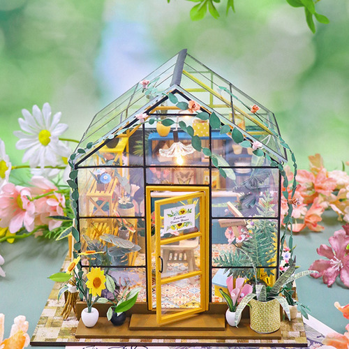 Kit De Cabaña, Casa De Flores Para Bricolaje, Hecho A Mano,