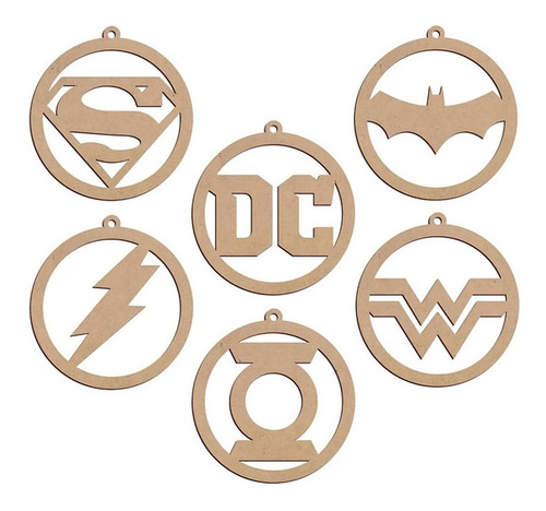 Formitas Formas Madera Navidad Super Heroes Comic  X100