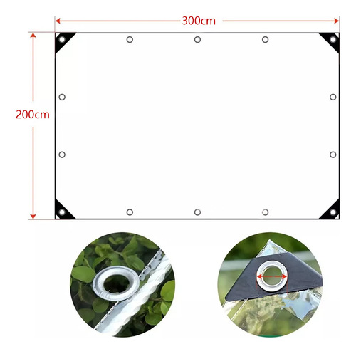 Cortina De Lluvia Al Aire Libre De Pvc Transparente 2*3m