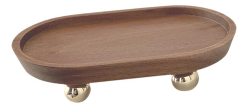 Bandeja De Madera Para Servir, Pedestal De 12x20x5cm Marrón