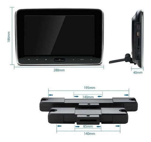 Tablet Cabecera Pantalla 10.1 Dvd Usb Sd Juegos Hdmi Musica