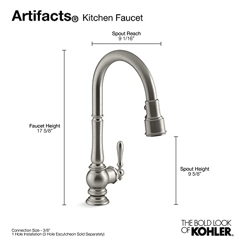 Kohler 99259 Af Artifacts Grifo Desplable Para Fradero De