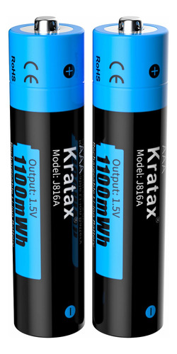 Kratax Baterias Aaa Recargables De Litio De 1100 Mwh, Salida