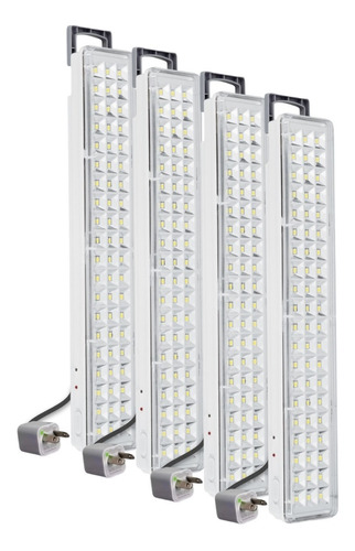 Pack X4 Luz Emergencia 60 Led Recargable 220v Envio Gratis