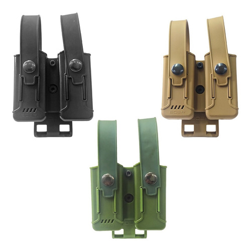 Imagen 2 de 10 de Porta Cargador Doble Polimero Boer Tapa Universal Rotativo