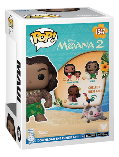 Boneco Funko Pop Disney Moana 2 Maui Com Anzol 1547