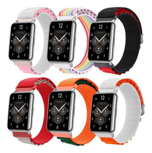 6 Correas De Reloj De Nylon For Huawei Watch Fit 2