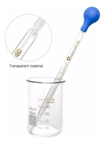 6 Pipetas Conta-gotas De Vidro Longo Burette De Laboratório