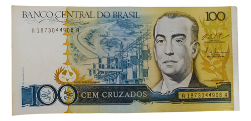 Kit 5un Cédulas 100 Cruzados Juscelino Kubitschek Sequencial (Usado)