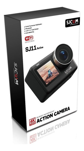 Cámara Deportiva Sjcam Sj11 Doble Pantalla 4k 30fps 20m Gyro Color Negro