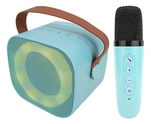 Mini Altavoz Bluetooth Para Karaoke Con Micrófono-efecto Luz