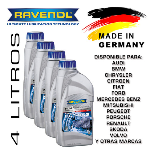 Aceite Para Caja De Cambios Dct Dsg Ravenol Sintetico 4 Lts