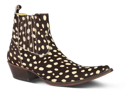 Botina Bota Cano Curto Masculina Estampada Silverado Botas