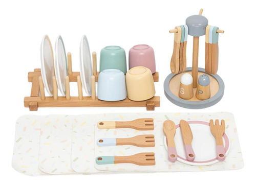 Platos De Madera Para Juguetes, Platos De Juego Montessori