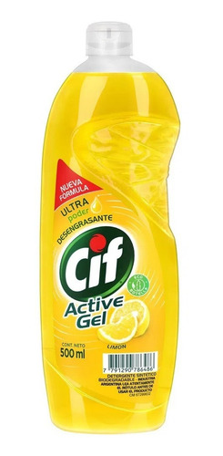 Detergente Cif Active Concentrado Limon Gel 500ml