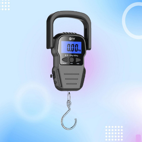 // Mini Báscula Electrónica Con Gancho De Metal, De Negro