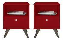 Comprar 2 Mesas De Luz 1 Cajon Y Espacio Dormitorio Linea Retro