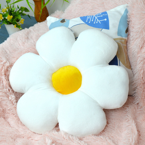 Almohadon De Flor Blanco Y Oro Flor