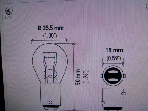 Bombillo Luz Trasera 2 Cont 4fila 24volt 32/4cp 1034 Koshiyo