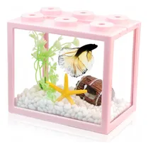Comprar Pequeno Tanque De Peces Betta, Mini Tanque De Peces Apilable