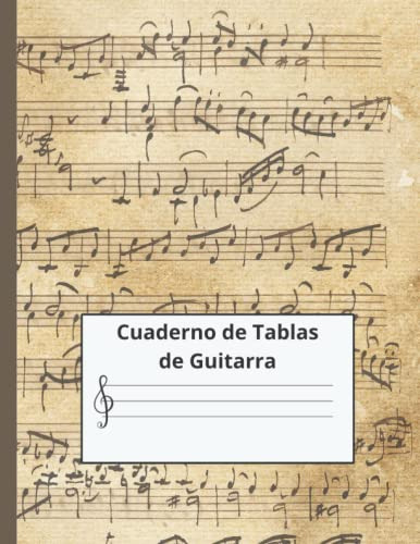 Cuaderno De Tablas De Guitarra: Cuaderno Vintage De Tablas D