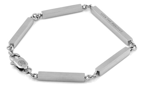 Rastaclat Original Silver Bar Link Busca La Pulsera Positiva