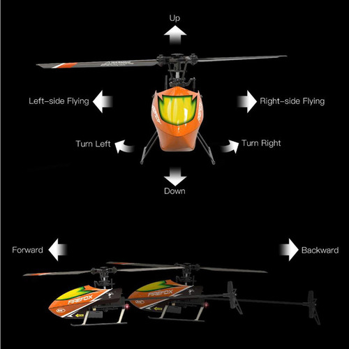 C129 4ch 6 Axis Flybarless Rc Helicóptero Con Control
