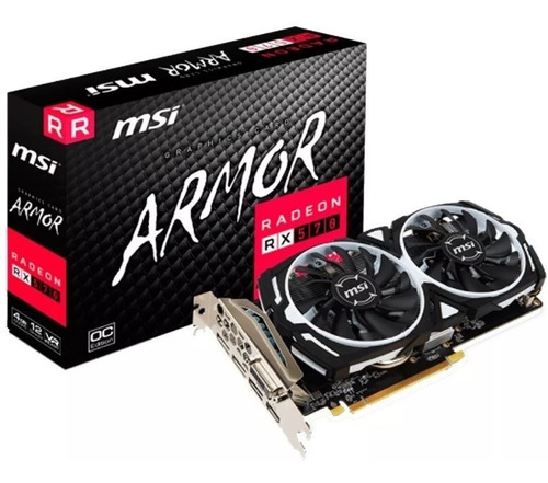 Placa Video Amd Ati Radeon Msi Rx570 4gb Armor Oc Promo 2