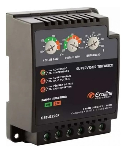 Supervisor Trifasico P/cargas Y Motores 208-220vac Exceline