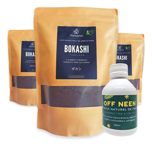 Adubo Bokashi Farelado 3 Kg 24hr