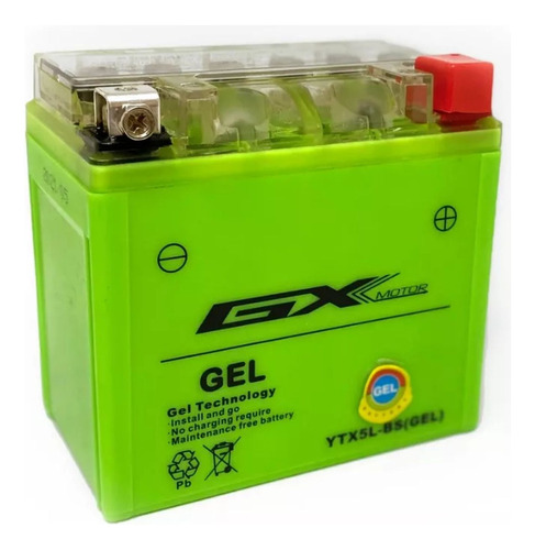 Batería Ytx5l-bs Gel Honda Titan 150 Xr 150 Biz 125 Gx Cuo