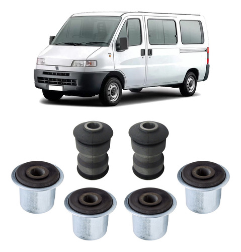 6 Bucha Reforçada Traseira Feixe Mola Ducato 2000 2001 2002