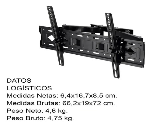 Soporte Tv Doble Brazo Movil De 32 A 80 Pulgadas