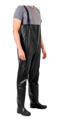 Bota Hule Pvc Pantalonera Industrial Con Casco Dittaflex