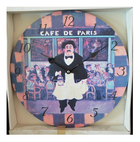 Reloj Pared Cocina Cafeteria *coffee* 33diam X 2 Cm Fondo