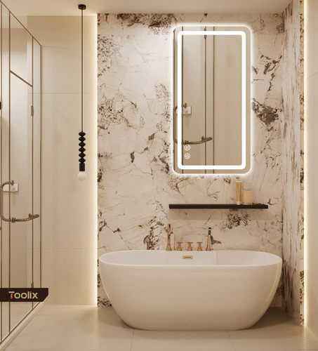 Espejo Led Baño 60x100cm Touch 3 Modo Con Función Antivaho