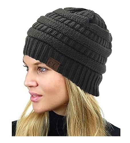 Gorro Unisex Grueso Y Suave Elástico Talla Única Verde