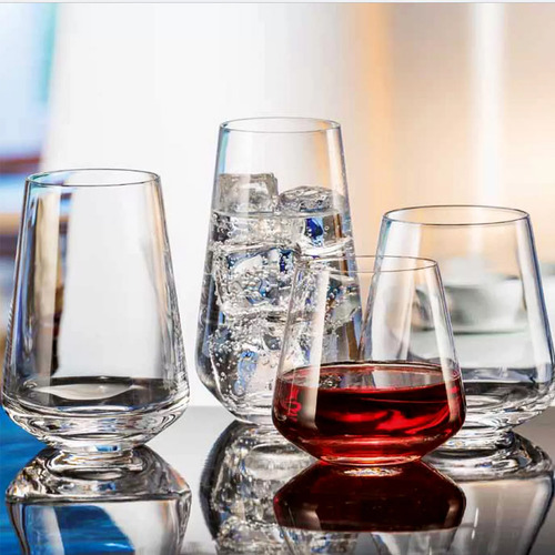 Jogo 6 Copos Cristal Titânio Conhaque Bohemia Sandra 440ml