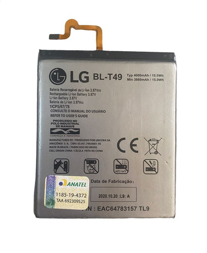 Flex Carga Bateria LG K41s K410 Bl-t49 Original