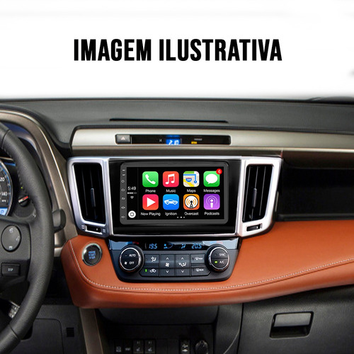 Moldura Painel 2 Din Rav4 2013 2014 2015 2016 2017 2018 Som
