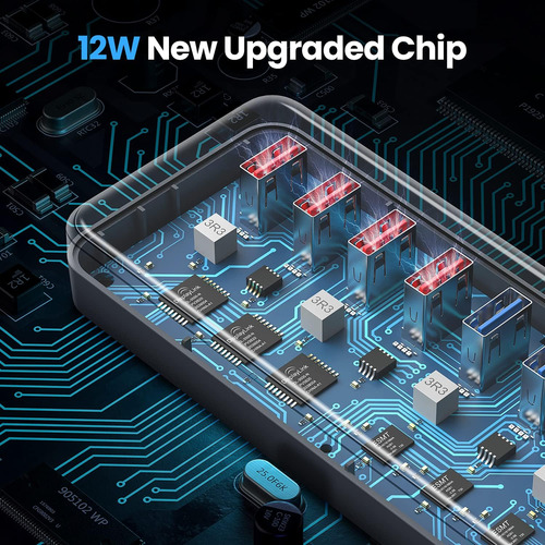 Hub Usb 3.0 Alimentado, Divisor De Hub Wenter De 11 Puertos