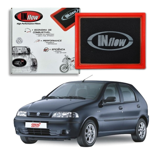 Filtro Ar Esportivo Lavável Fiat Palio 1.0 16v 2003 Inflow