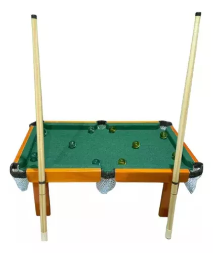 Brinquedo Jogo Bilhar Mesa De Sinuca Mini Snooker Completo P/ Dia das  Crianças