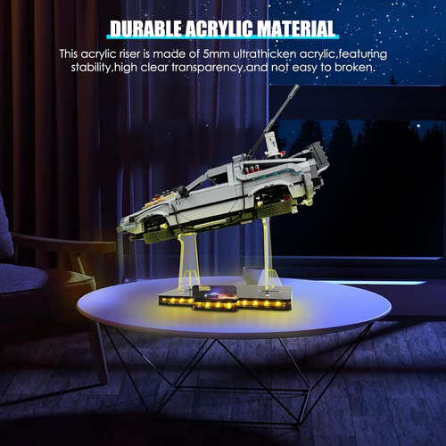 Light Up Acrylic Display Stand For Lego Back To The Futur...