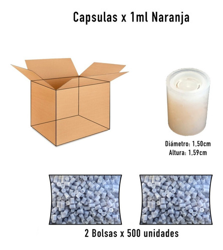 Silicagel Capsulas X 1 Ml Naranja. Absorbente. Antihumedad