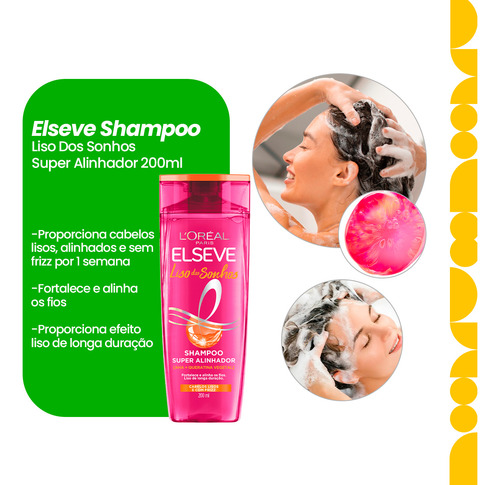 Shampoo Elseve Liso Dos Sonhos Super Alinhador 200ml