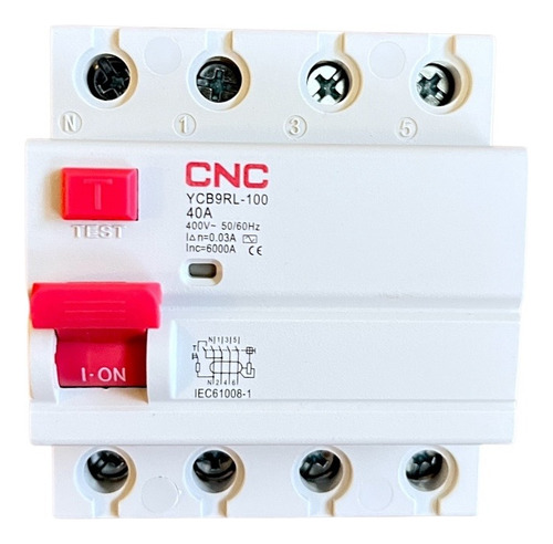 Interruptor Diferencial 4p 40a 30ma 6ka Sec Trifasico Cnc